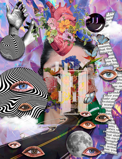 Digital Collage Self Portrait collage digital collage graphic design print design self portrait