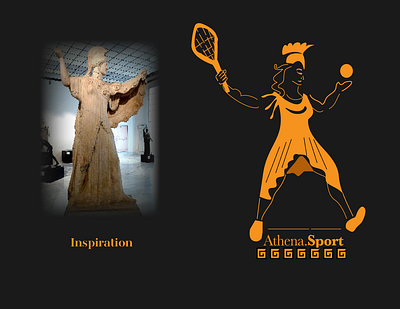 Athena Sport branding design illustration