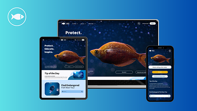 Endangered Fish International: Responsive Webpage & App branding fish app fish ui fish ux ui ui design user experience user interface ux ux design