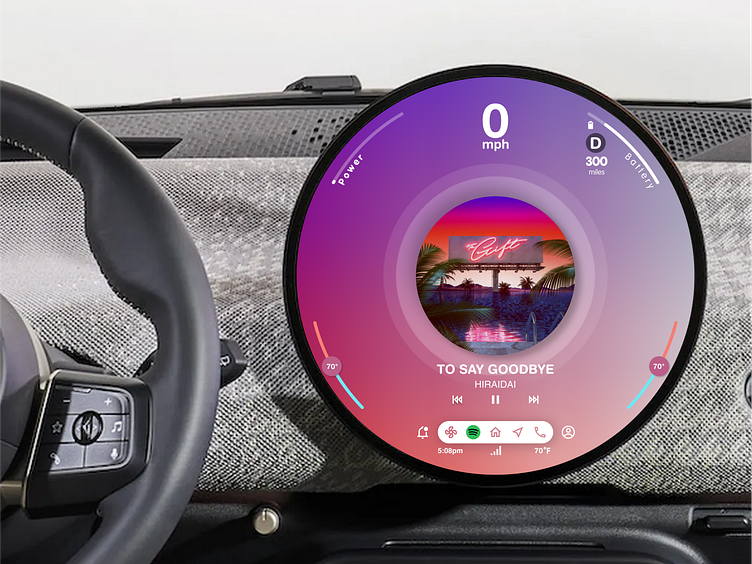 Dailyui #009 Mini Cooper Dashboard Music Player By Patrick Pi On Dribbble