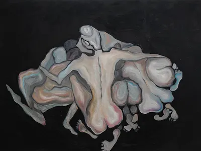 Protection art canvas figurative oil