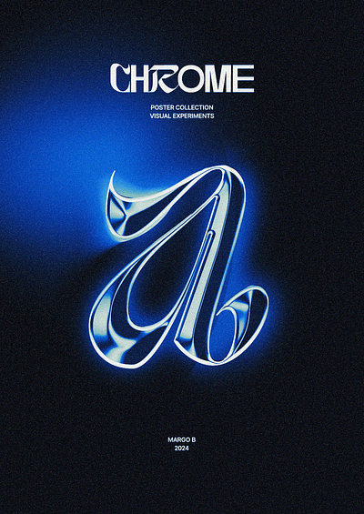 Chrome effect 3d adobe illustrator adobe photoshop calligraphy chrome effect gradient map logo poster