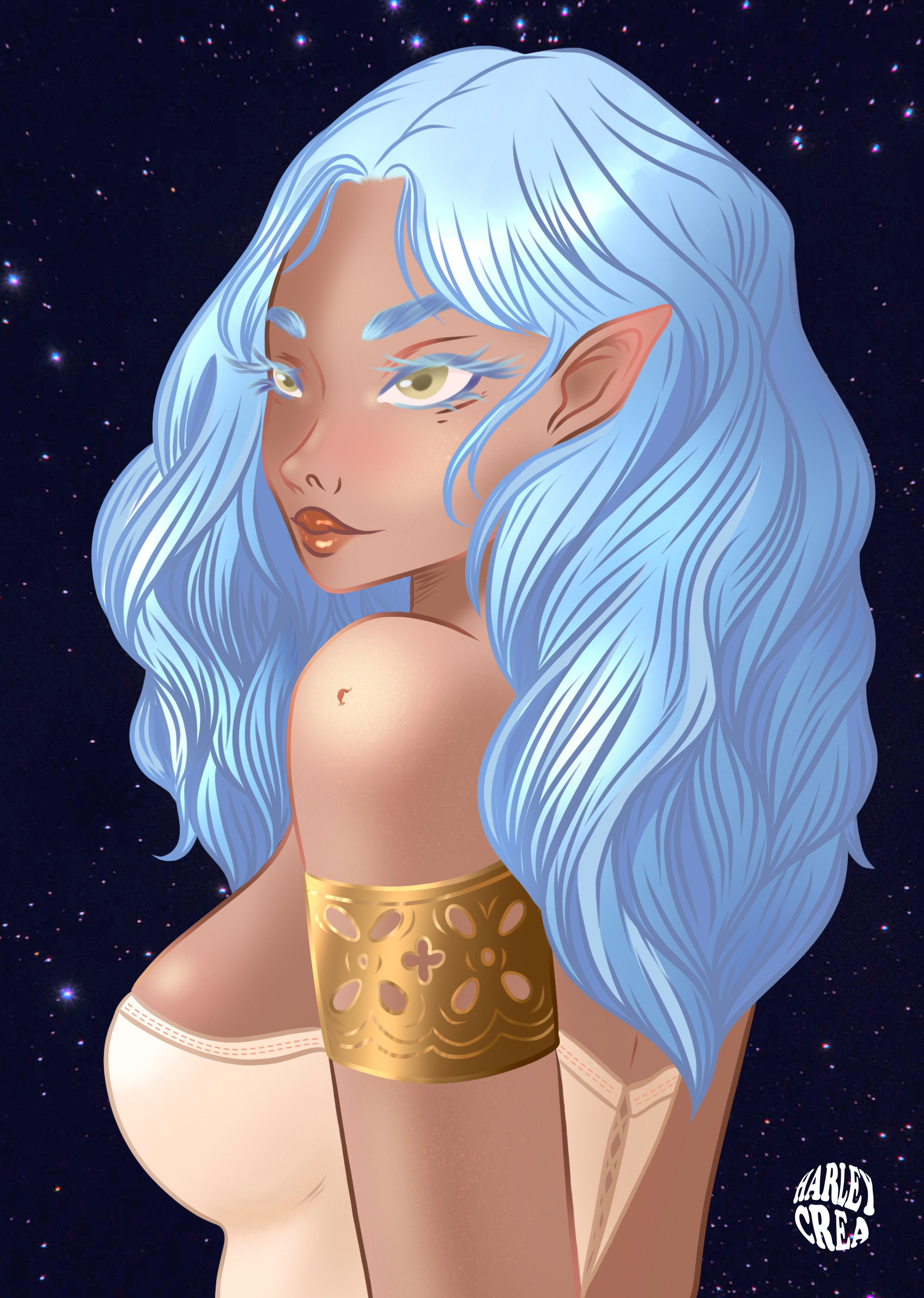 Night Elf digitalpainting illustration procreate