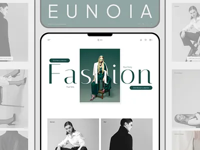 EUNOIA - E commerce Website UI cloths store design fashion fashion design figma figma design minimal minimal design modern modern design online shop store ui uiux ux web