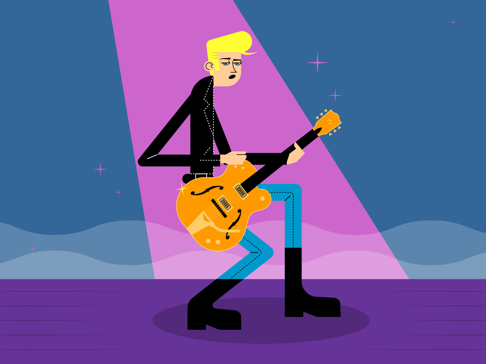 Brian Setzer by Rick Hines on Dribbble