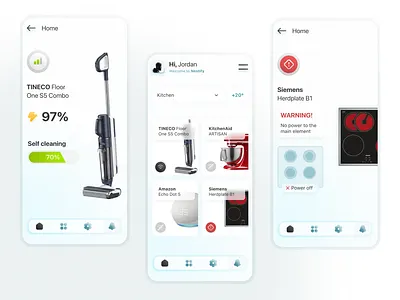 Nestify Smart Home App Concept amazon app application cleaning design home kitchen nest siemens smarthome tineco ui