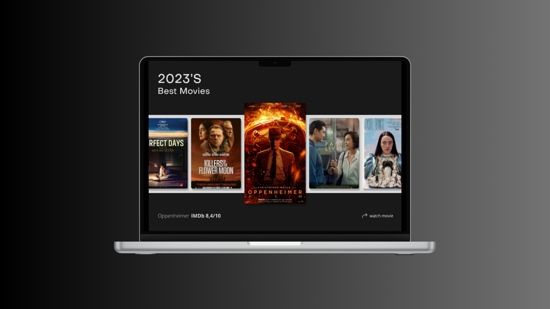 Daily UI Challenge #63 ; Best Of Design Movie 2023 3d animation app best bestof branding dailyui design figma film graphic design illustration logo motion graphics movie of product ui ux