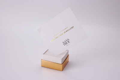Sans Trou Jewels Business Card with Gold Stamp branding business card business card ideas business card printing business card shop