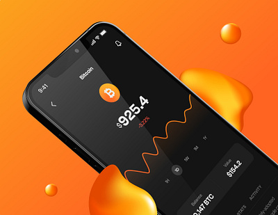 Coinee - Crypto app bitcoin blob buy screen crypto mockuo product design ui ux