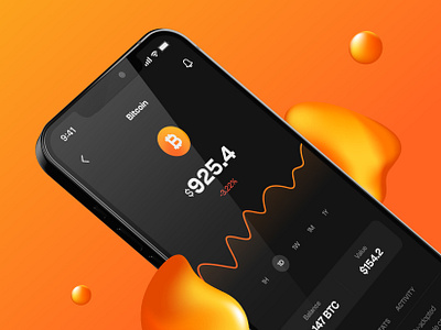 Coinee - Crypto app bitcoin blob buy screen crypto mockuo product design ui ux