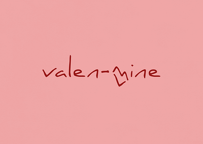 Valen-mine | Typographical Poster font graphics illustration love poster romance sans serif simple text typography