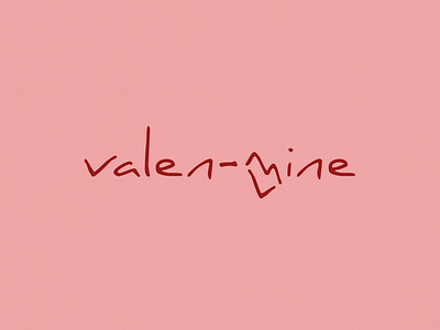 Valen-mine | Typographical Poster font graphics illustration love poster romance sans serif simple text typography