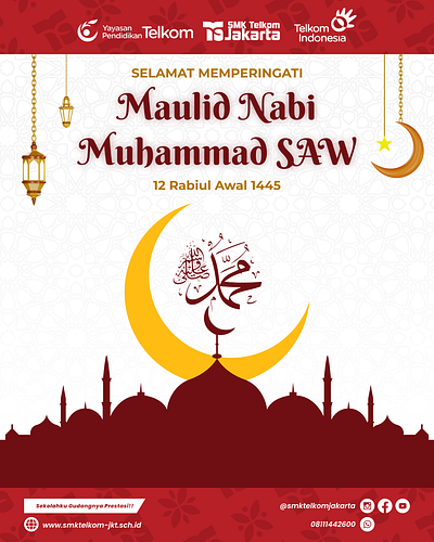 Memperingati Maulid Nabi Muhammad SAW. graphic design