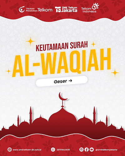 Keutamaan Surah Al-Waqiah graphic design
