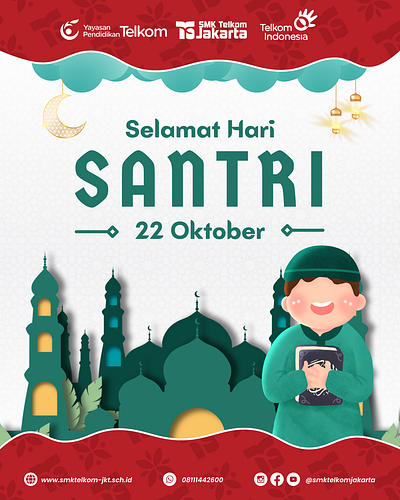 Memperingati Hari Santri graphic design