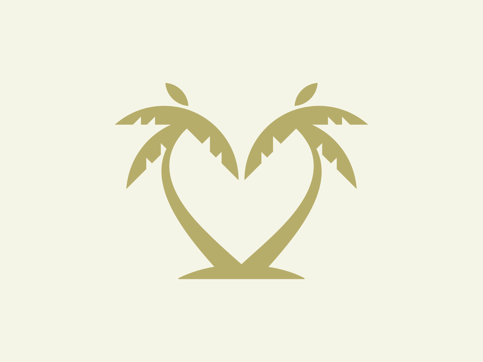 Palm Trees + Heart branding design elope elopement heart hearts illustration illustrator logo mark marriage married negative space new orleans nola palm palm tree tropical vector wedding