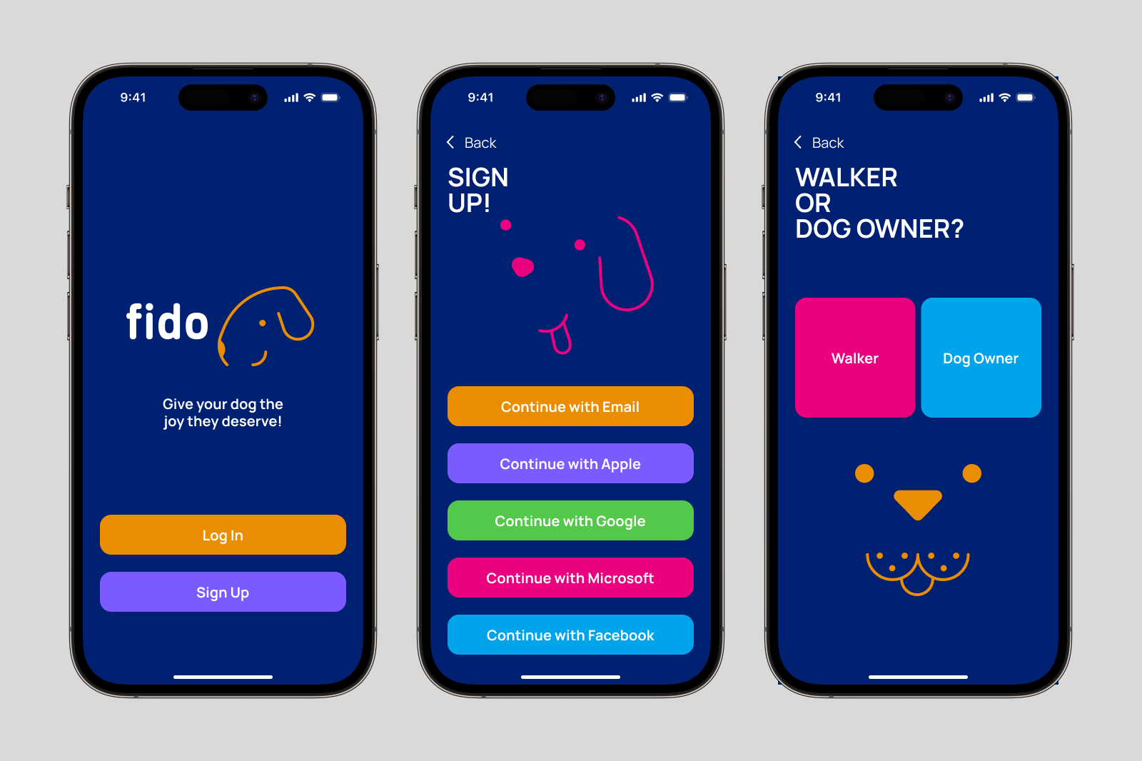 Fido Dog Walking App by Colin Ladd on Dribbble