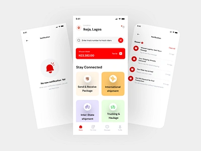 Whoosh NG ( Courier Service) Mobile App courier fintech logistics product design tech technology platform ui uiux wallet web