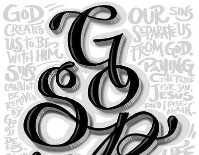 GOSPEL Lettering design graphic design illustration lettering typography
