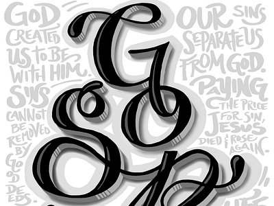 GOSPEL Lettering design graphic design illustration lettering typography