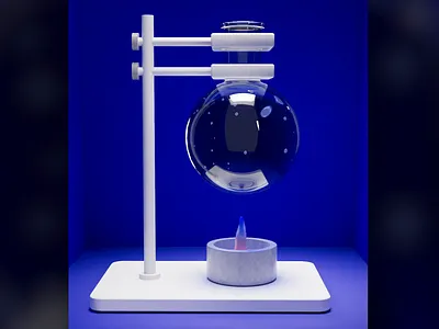 3D Lab Equipment 3d animation blue branding c4d fire glass graphic design motion graphics redshift render tech web design website