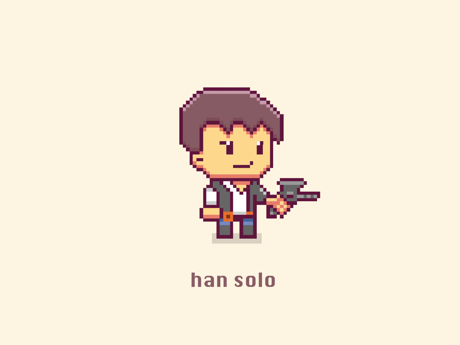 han solo pixel art thumbnail