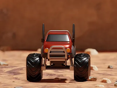 Monster Truck 3D Animation 3d 3d art 3d blender animation blender branding design graphic design illustration monster truck ui