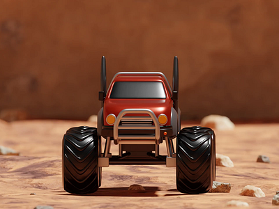 Monster Truck 3D Animation 3d 3d art 3d blender animation blender branding design graphic design illustration monster truck ui