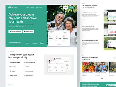 Omomo - Healthy Website appointment blog calories checkup consultation doctor health care healthcare healthy hospital company medical medical care medical center medicine news news feed track tracker web design wellness
