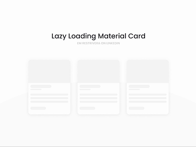 Lazy Loading Material Card animation interaction design lazy loading material card mobile card prototype ui ux