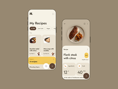 between meals app application bn digital bndigital design edit food list mobile mobile app mobile app design recipes ui