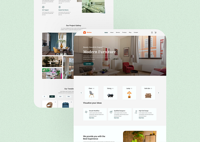 Furniture Landing Page Design app design furniture furniture design furniture landing page design furniture website furniture website design landing page design new website design saas saas landing page design treading website design ui uiux ux website design