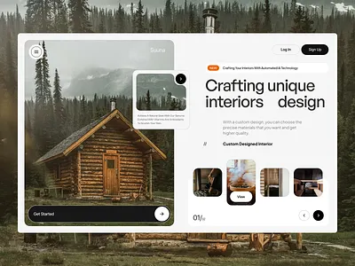 Interior Agency - Suuna architect design hero section interior interior design landing living room real estate ui user interface ux web design website