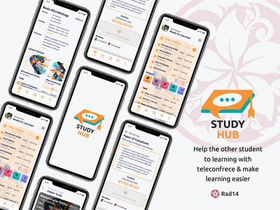 Study Hub-Mobile UI Design fun learn study ui