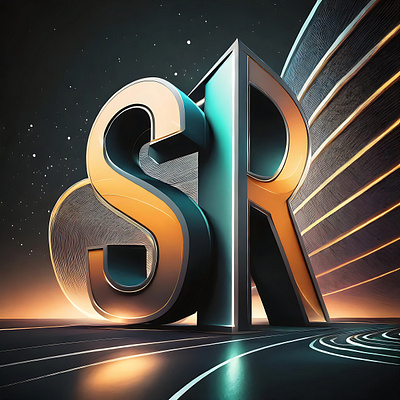 SR Logo, Siya Ram Event Management 3d branding graphic design logo