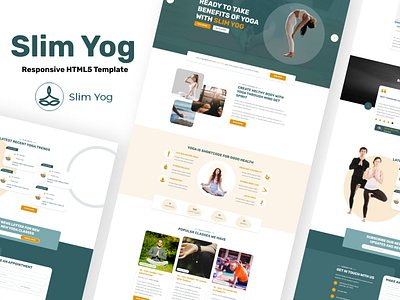 Slim Yog: Yoga HTML Website Template and Theme branding business website easy to customize templates free templates graphic design html templates html theme new business online templates responsive html templates startup website yoga template yoga theme