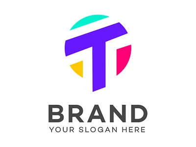 T letter logo branding design graphic design icon illustration logo template typography vector