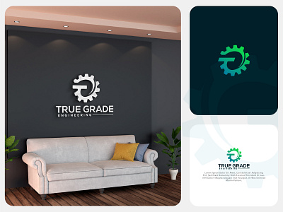 True Grade Engineering best logo design best logo designer best t logo branding colorful logo design gear logo graphic design green logo logo modern modern logo retail logo retail logo design setting logo setting logo design t logo t setting logo vector