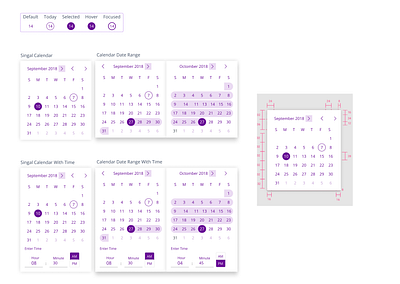 Calendar calendar design system