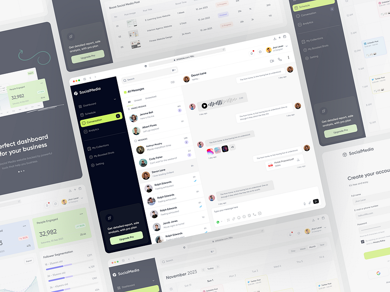 Social Media Management - Conversation app design conversationiskey customerconnection customerengagement dashboard design digitalengagement engagewithyouraudience filllo messages onlinecommunication saas socialmediainbox socialmediamanagement uiux web design webapp