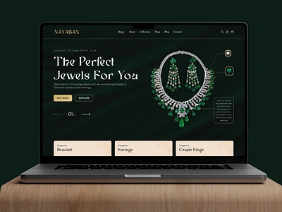 NAYABAN Jewelry - landing page 🔥 bra design diamond e comarce fashion jewelry ui jewelry ui design jewelrywebdesign landingpage market necklace online shop ui uidesign ux webdesign