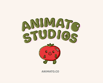 Animato brand identity branding cute cute illustration design graphic design illustration logo logo design logotype mascot tomato tomato illustration vector