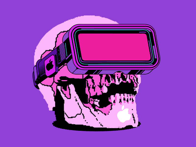 つづく apple arcade bits cartoon character design graphic design illustration pixel retro skull vector vr