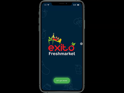 Exito Freshmarket : Grocery App app design app video banner cart grocery grocery app like online online booking online buy online product detail product product detail profile ui ui design uiux video