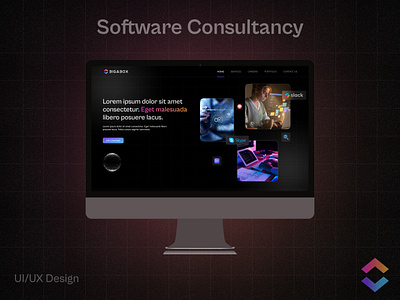 Software Consultancy Website - Landing page branding graphic design ui