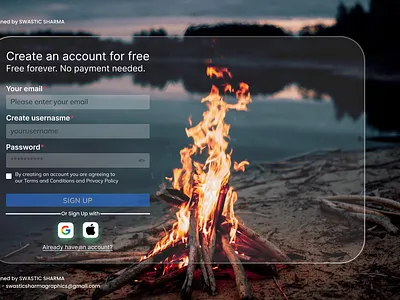 DailyUI challenge Day 001 Sign up page 100 days of design branding daily design challenge dailyui design design challenge graphic design signup ui