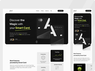 AsmartCard x Banking Web Page branding graphic design logo mobile app ui ux vector webdesign
