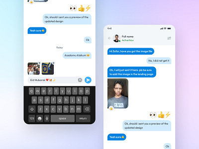Chat & Message UI appdesign chat chatapp chatui creativedesign design designerzafor figma messageapp messaging mobileapp mobiledesign mobileinterface mobileui mobileux ui uidesign uiux userexperience userinterface