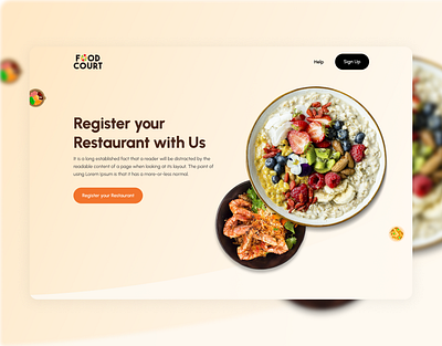 Food Delivery Website Design best ui design creative design design food delivery interface design trending ui ui uidesign ux design website concept