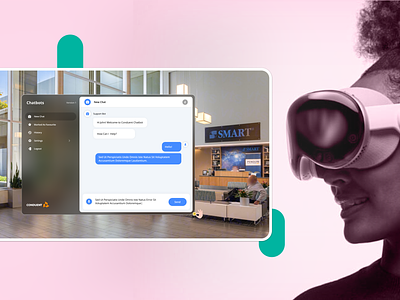 Chatbot Vision Pro chatbot chatbot ui design product chatbot ui uiux ux design vision pro chatbot